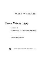 book Prose works 1892, Vol. 2