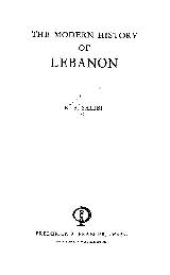 book The modern history of Lebanon