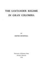 book The Santander regime in Gran Colombia