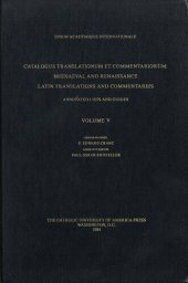 book Catalogus translationum et commentariorum: Mediaeval and Renaissance Latin translations and commentaries : annotated lists and guides., Vol. 5