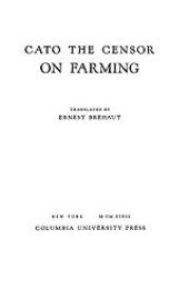 book Cato, the Censor, on farming