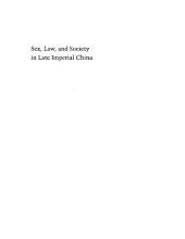 book Sex, Law, and Society in Late Imperial China