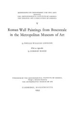 book Roman wall paintings from Boscoreale in the Metropolitan Museum of Art