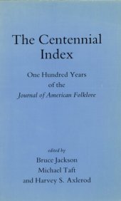 book The centennial index: one hundred years of the Journal of American folklore