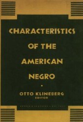 book Characteristics of the American Negro