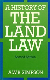 book A history of the land law