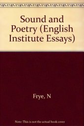 book Sound and poetry: English Institute essays, 1956