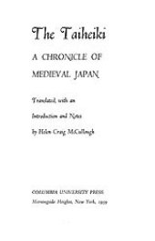 book The Taiheiki: a chronicle of medieval Japan