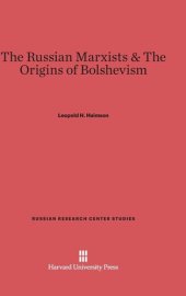 book The Russian Marxists & the origins of Bolshevism