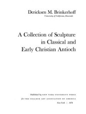 book A collection of sculpture in classical and early Christian Antioch