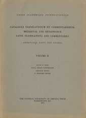 book Catalogus translationum et commentariorum: Mediaeval and Renaissance Latin translations and commentaries : annotated lists and guides., Vol. 2