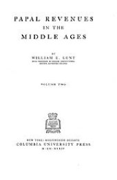 book Papal revenues in the Middle Ages, Vol. 2