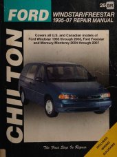 book Chilton's Ford Windstar/Freestar 1995-07 Repair Manual