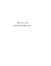 book The crisis of the early Italian Renaissance: civic humanism and republican liberty in an age of classicism and tyranny., Vol. 2