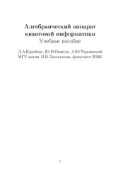 book Алгебраический аппарат квантовой информатики.