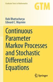 book Continuous Parameter Markov Processes and Stochastic Differential Equations