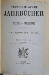 book Württembergische Jahrbücher für Statistik und Landeskunde