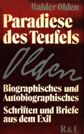 book Paradiese des Teufels : Biographisches und Autobiographisches - Schriften und Briefe aus dem Exil