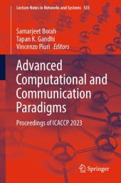 book Advanced Computational and Communication Paradigms. Proceedings of ICACCP 2023