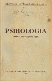 book Psihologia: manual pentru scoli medii