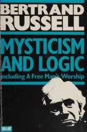 book Mysticism and Logic including A Free Man’s Worship