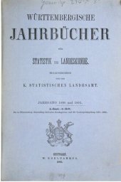 book Württembergische Jahrbücher für Statistik und Landeskunde