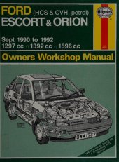 book Haynes Ford Escort and Orion 1990-92 Owners Workshop Manual