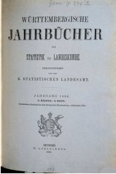 book Württembergische Jahrbücher für Statistik und Landeskunde