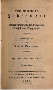 book Württembergische Jahrbücher für Vaterländische Geschichte, Geographie, Statistik und Topographie