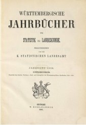 book Württembergische Jahrbücher für Statistik und Landeskunde