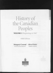 book History of the Canadian peoples Volume 1