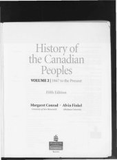 book History of the Canadian peoples Volume 2