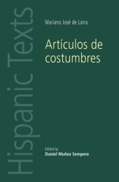 book Artículos de costumbres: by Mariano José de Larra