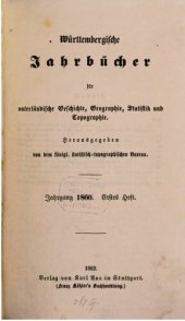 book Württembergische Jahrbücher für Vaterländische Geschichte, Geographie, Statistik und Topographie