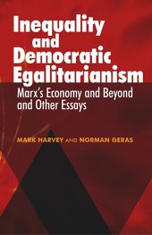 book Inequality and Democratic Egalitarianism: 'Marx's Economy and Beyond' and Other Essays