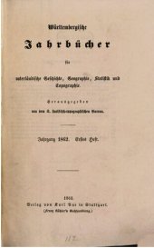 book Württembergische Jahrbücher für Vaterländische Geschichte, Geographie, Statistik und Topographie