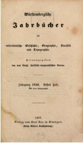 book Württembergische Jahrbücher für Vaterländische Geschichte, Geographie, Statistik und Topographie