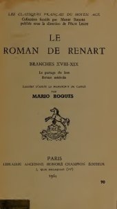 book Le Roman de Renart : Branches XVIII-XIX : Le Partage du lion, Renart médecin