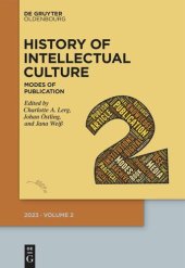 book History of Intellectual Culture 2/2023: Modes of Publication