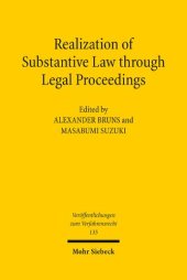 book Realization of Substantive Law Through Legal Proceedings