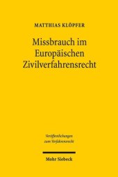 book Missbrauch im Europäischen Zivilverfahrensrecht