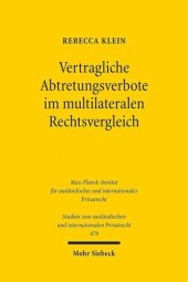 book Vertragliche Abtretungsverbote im multilateralen Rechtsvergleich