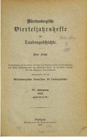 book Württembergische Vierteljahreshefte für Landeskunde