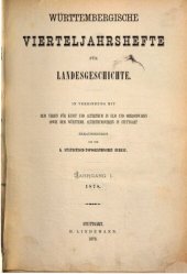 book Württembergische Vierteljahreshefte für Landesgeschichte