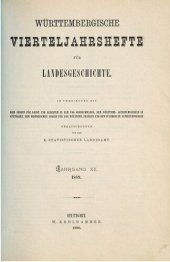 book Württembergische Vierteljahreshefte für Landeskunde