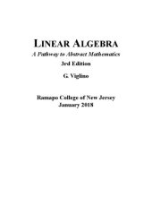 book Linear Algebra: A Pathway to Abstract Mathematics