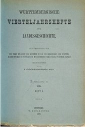 book Württembergische Vierteljahreshefte für Landeskunde