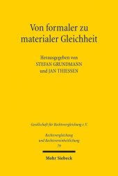 book Von formaler zu materialer Gleichheit: Vergleichende Perspektiven aus Geschichte, Kranz der Disziplinen und Theorie