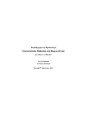 book Introduction to Python for Econometrics, Statistics and Data Analysis