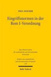 book Eingriffsnormen in der Rom I-Verordnung